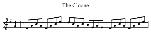 Cloone, The  - staff notation