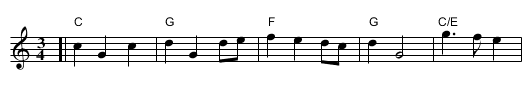 Close Harmony - staff notation
