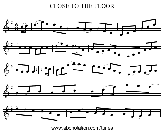 CLOSE TO THE FLOOR - staff notation