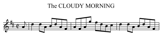 CLOUDY MORNING, The - staff notation