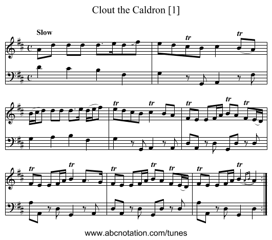 Clout the Caldron [1] - staff notation