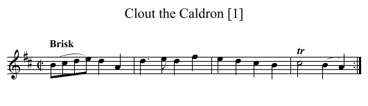 Clout the Caldron [1] - staff notation