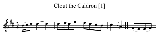 Clout the Caldron [1] - staff notation