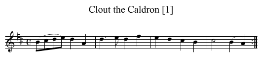 Clout the Caldron [1] - staff notation
