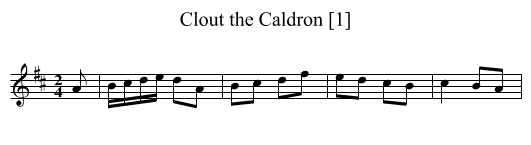 Clout the Caldron [1] - staff notation