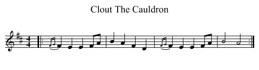 Clout The Cauldron - staff notation