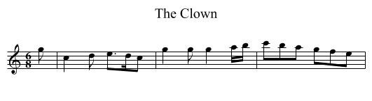 Clown, The - staff notation