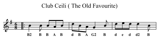 Club Ceili ( The Old Favourite) - staff notation