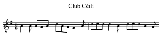 Club Céilí - staff notation
