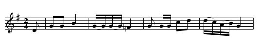 Cluck Old Hen - staff notation