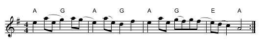 Cluck Old Hen - staff notation