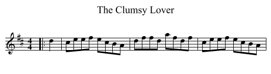 Clumsy Lover, The  - staff notation