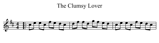 Clumsy Lover, The  - staff notation