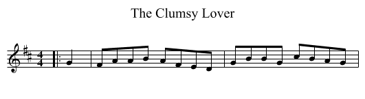 Clumsy Lover, The  - staff notation
