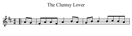 Clumsy Lover, The  - staff notation