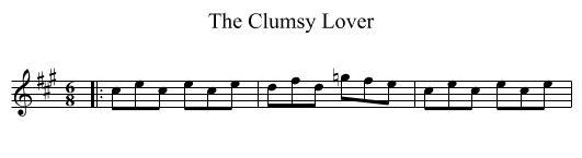 Clumsy Lover, The  - staff notation