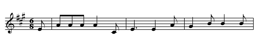 Cluster of Nuts - staff notation