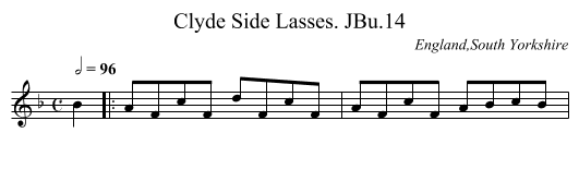 Clyde Side Lasses. JBu.14 - staff notation