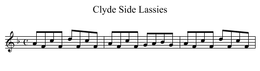 Clyde Side Lassies - staff notation