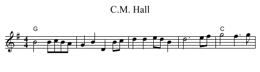 C.M. Hall - staff notation