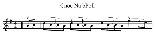 Cnoc Na bPoll - staff notation