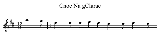 Cnoc Na gClarac - staff notation