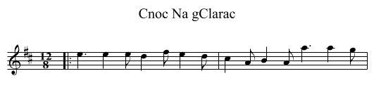 Cnoc Na gClarac - staff notation