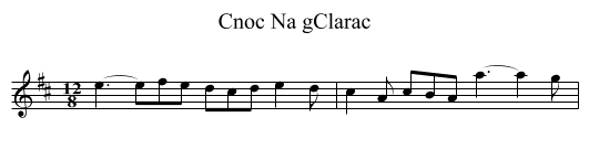 Cnoc Na gClarac - staff notation