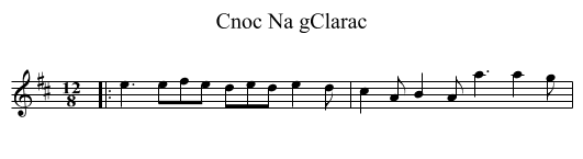 Cnoc Na gClarac - staff notation