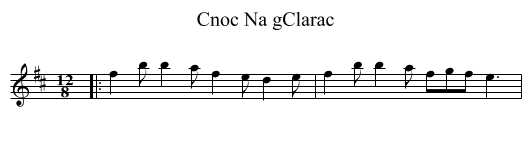 Cnoc Na gClarac - staff notation