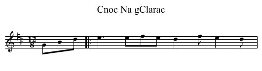Cnoc Na gClarac - staff notation