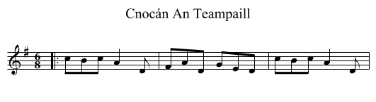 Cnocán An Teampaill - staff notation