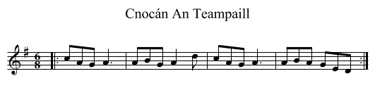 Cnocán An Teampaill - staff notation