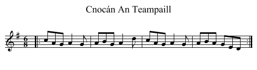 Cnocán An Teampaill - staff notation