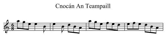 Cnocán An Teampaill - staff notation