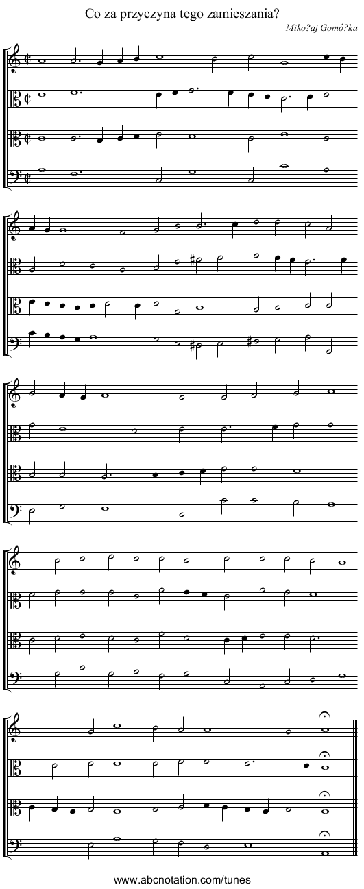 Co za przyczyna tego zamieszania? - staff notation