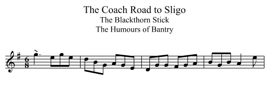 Coach Road to Sligo, The - staff notation