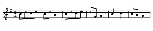 Coal Black Rose - staff notation