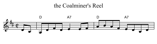 Coalminer's Reel, the  - staff notation