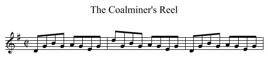 Coalminer's Reel, The - staff notation