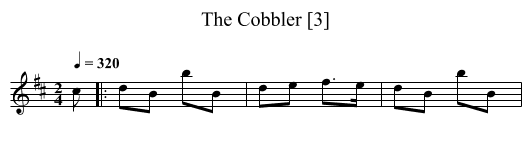 Cobbler [3], The - staff notation
