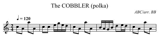 COBBLER (polka), The - staff notation