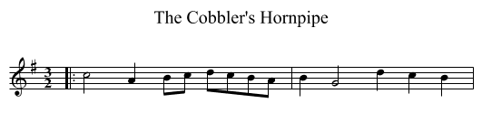 Cobbler's Hornpipe, The  - staff notation