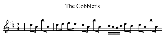 Cobbler's, The  - staff notation