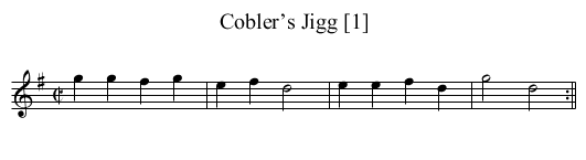 Cobler’s Jigg [1] - staff notation