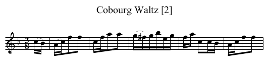 Cobourg Waltz [2] - staff notation