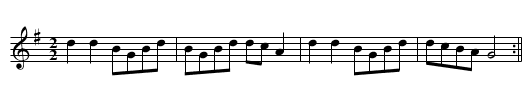 Cochin Chine - staff notation