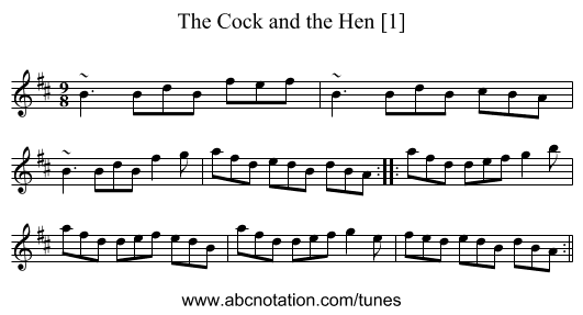 Cock and the Hen [1], The - staff notation