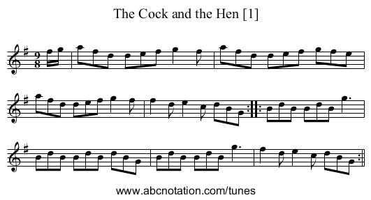 Cock and the Hen [1], The - staff notation