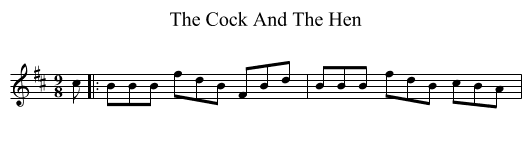 Cock And The Hen, The  - staff notation